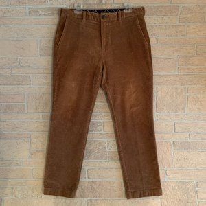 Brooks Brothers Clark Wide Wale Corduroy Tan Pants